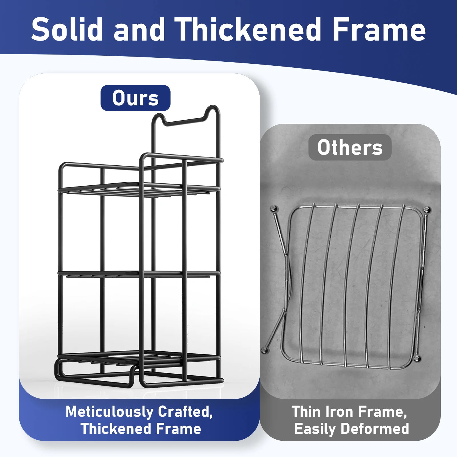 Portable Shower Caddy Bar with Strong Suction Cup Rust-Proof Stainless Steel Soap Holder & Drain for Bathroom Wall & Corner 4
