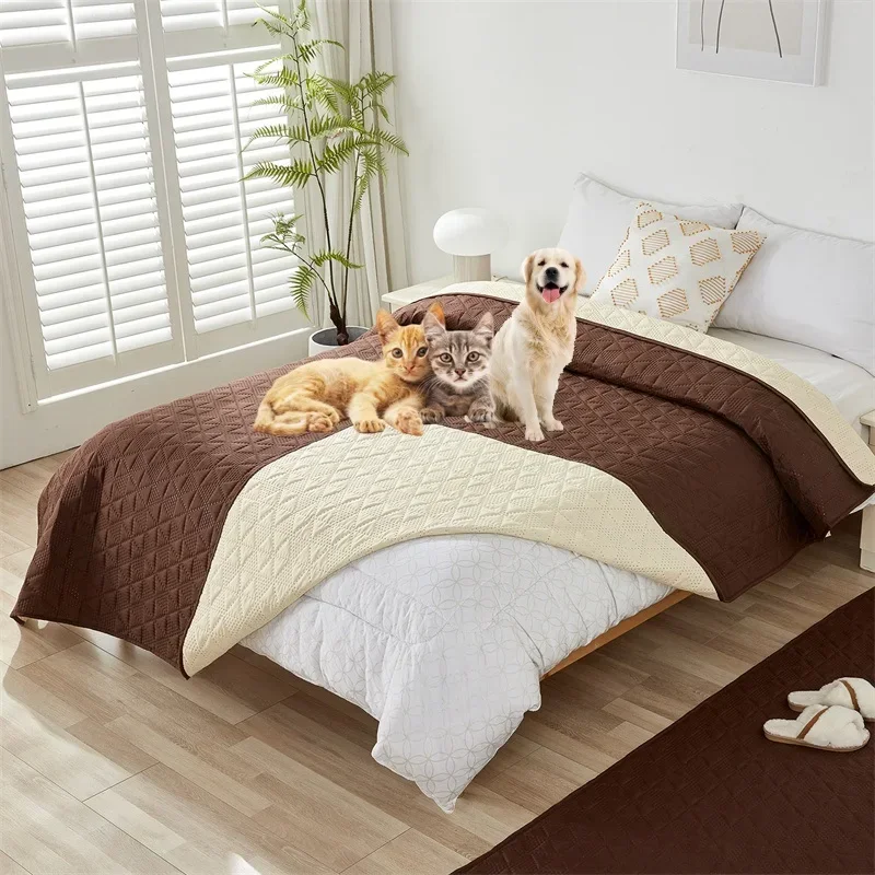 

Quilted Bedspread Pads Non-Slip King Size Bed Sheet Sofa Covers Reusable Kids Pet Dog Cat Urine Mat Bed Mattress Protector