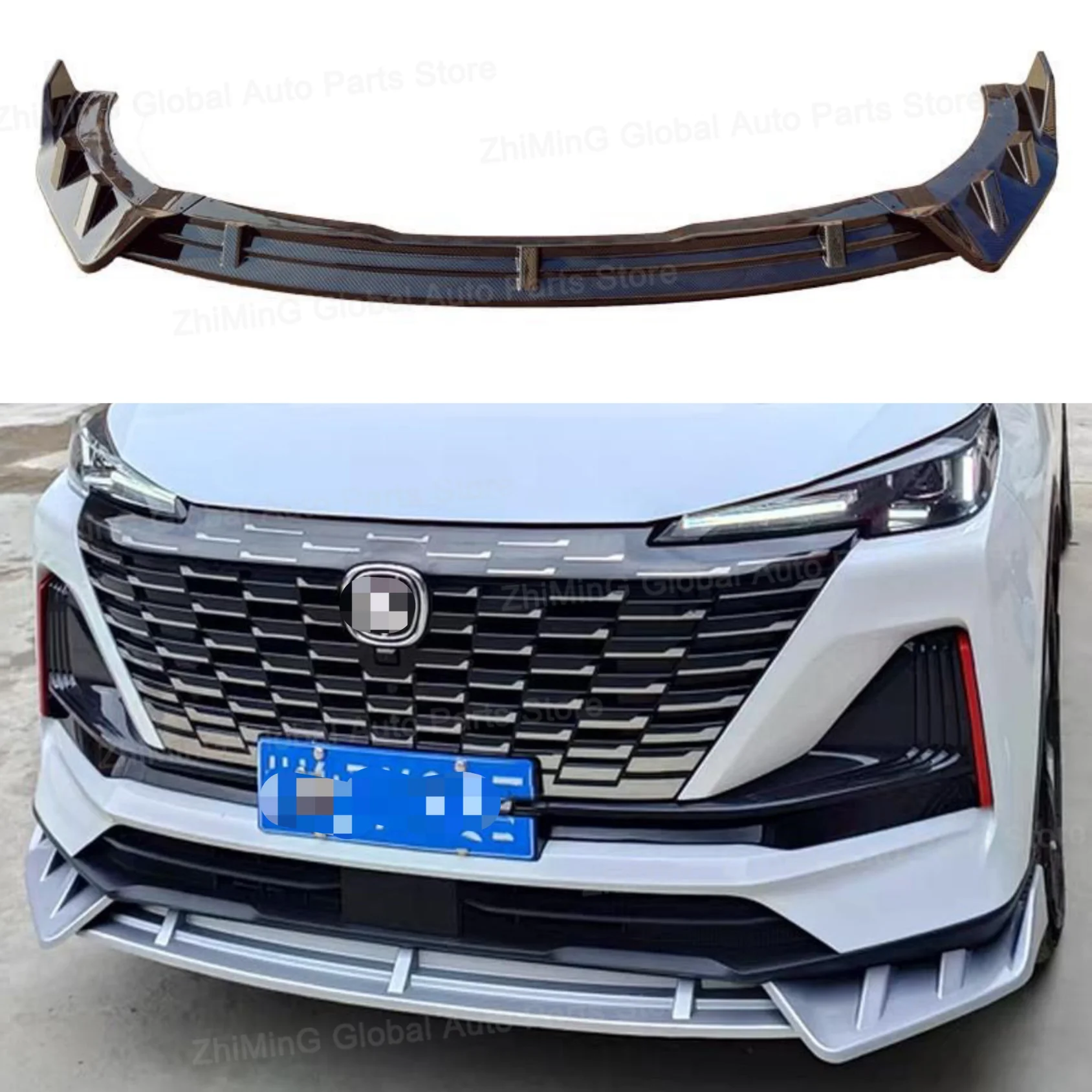 Splitter For CHANGAN CS55 Plus Rear Diffuser Front Bumper Spoiler 2022 2023 Second Generation Skirts Lip Body Kit Accessories