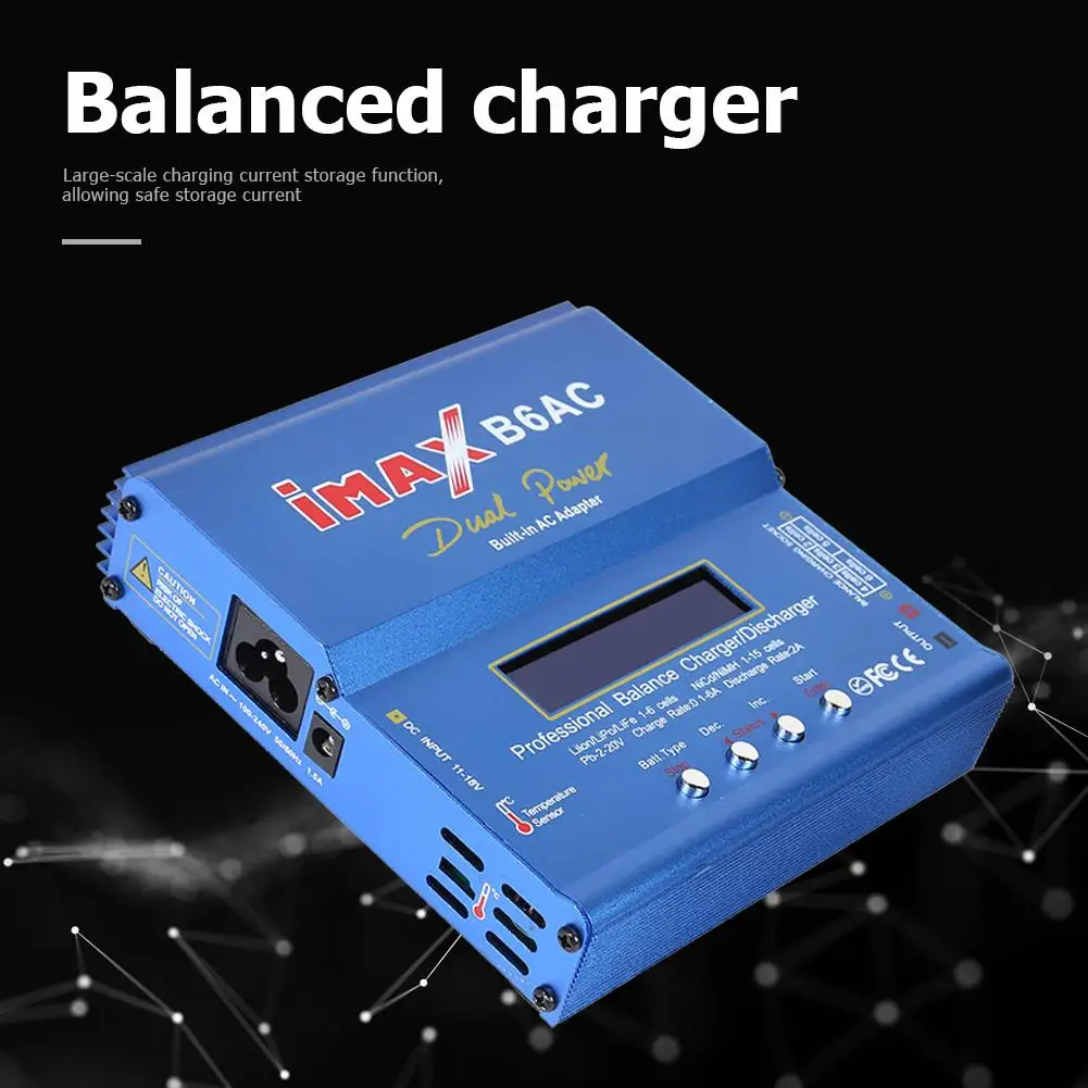 IMAX B6AC 80W 6A Updated Balance Charger Discharge for Lipo/Li-ion/LiFe/NiMh Battery