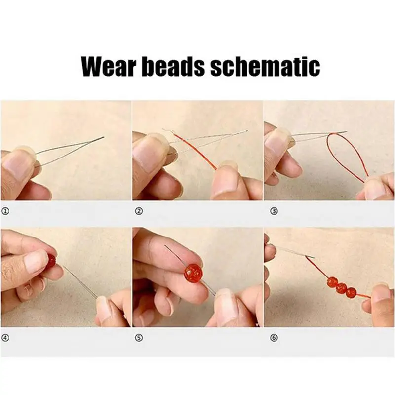 Beading Needles Big Eye Seed Beads Needles Hand Wearing Necklace Hand Sewing Needle Collapsible Eye Beading Needles For Bracelet