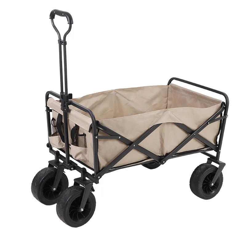 

Outdoor camping trolley family trailer folding camp cart shopping camping campground stall small push truck