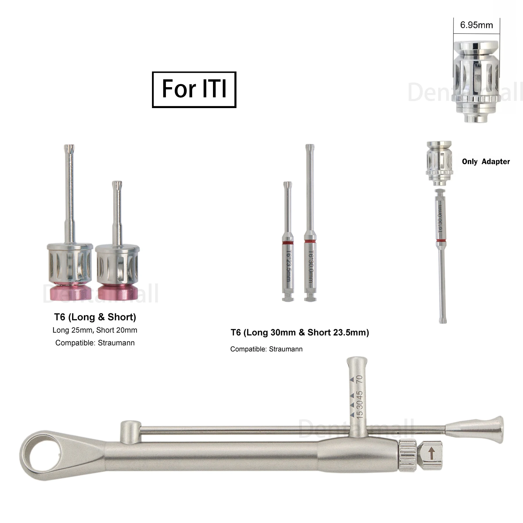 

Отвертка для зубных имплантатов, шестигранная отвертка, динамометрический ключ, трещотка, ручной адаптер для ITI