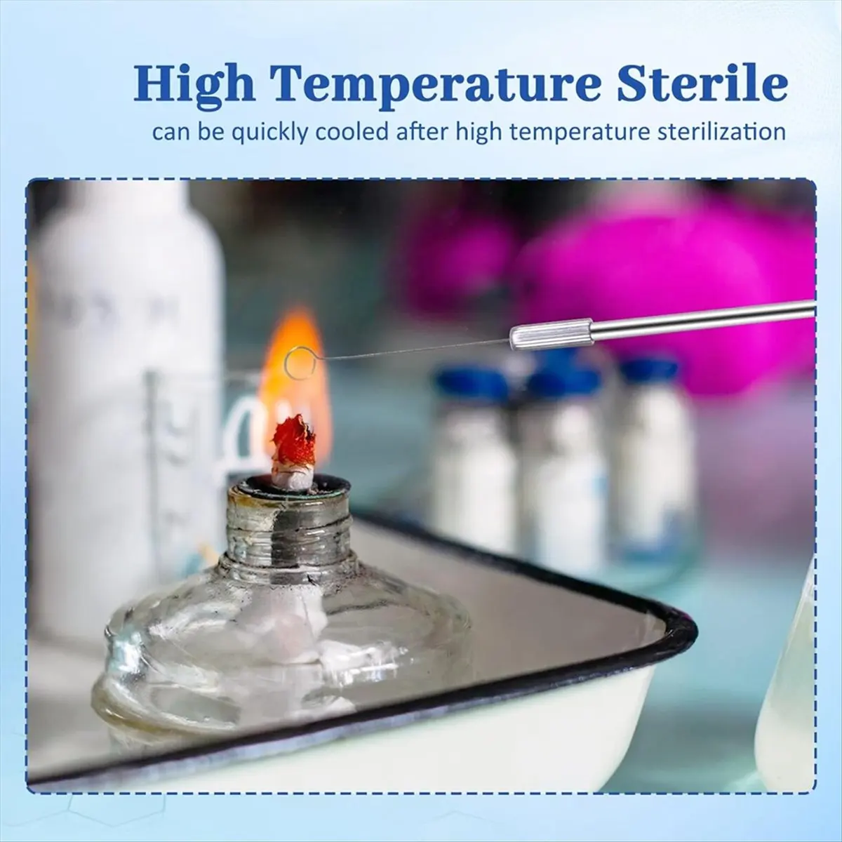 

Металлическая петля для прививки, стержень для отбора проб для микологии с 2 ручками и 90 шт. никелевое многоразовое сонокуляционное кольцо-TCES