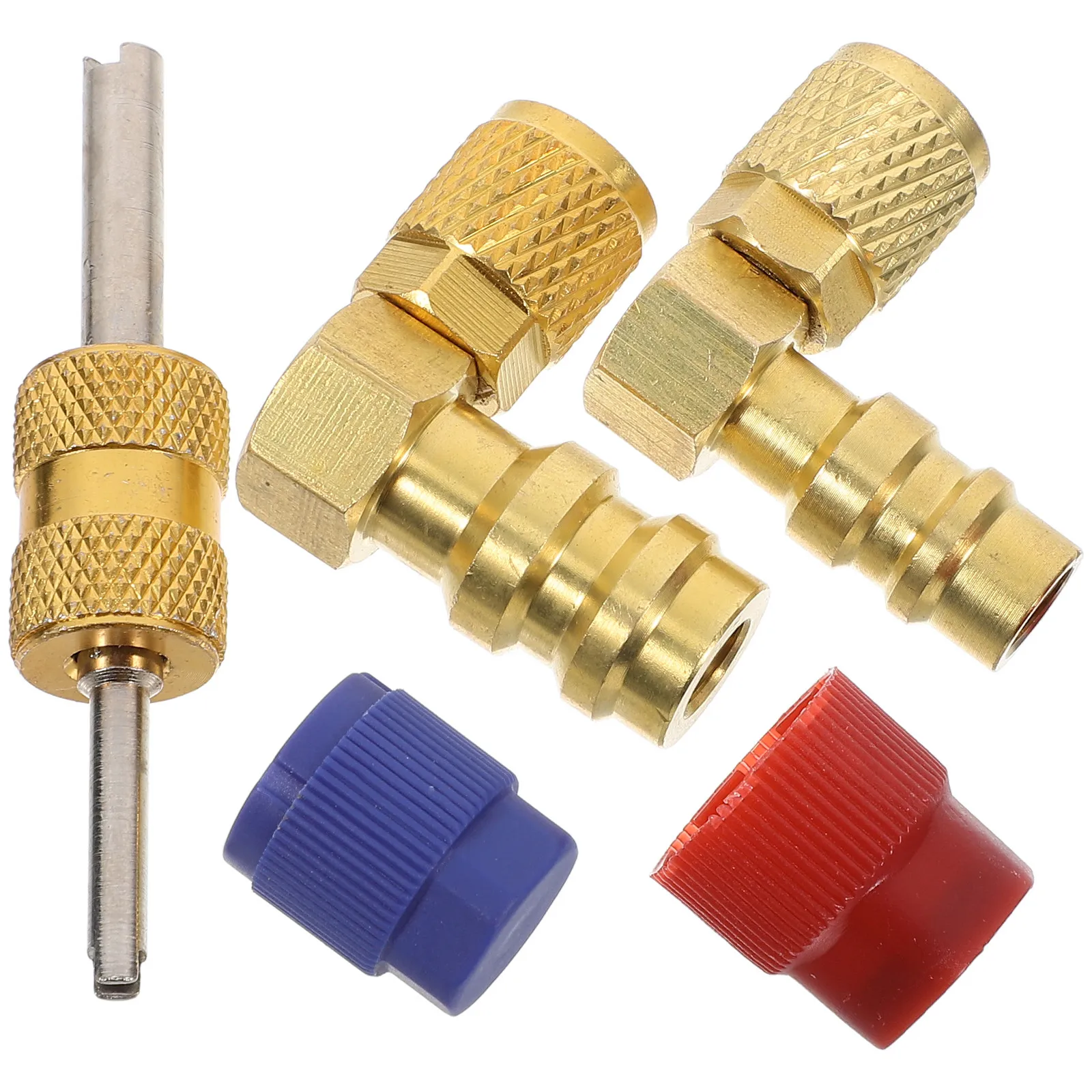 

2Pcs Adapter Kit to R134a High Low Retrofit Quick Coupler Valve Caps for Refrigeration Mini Split