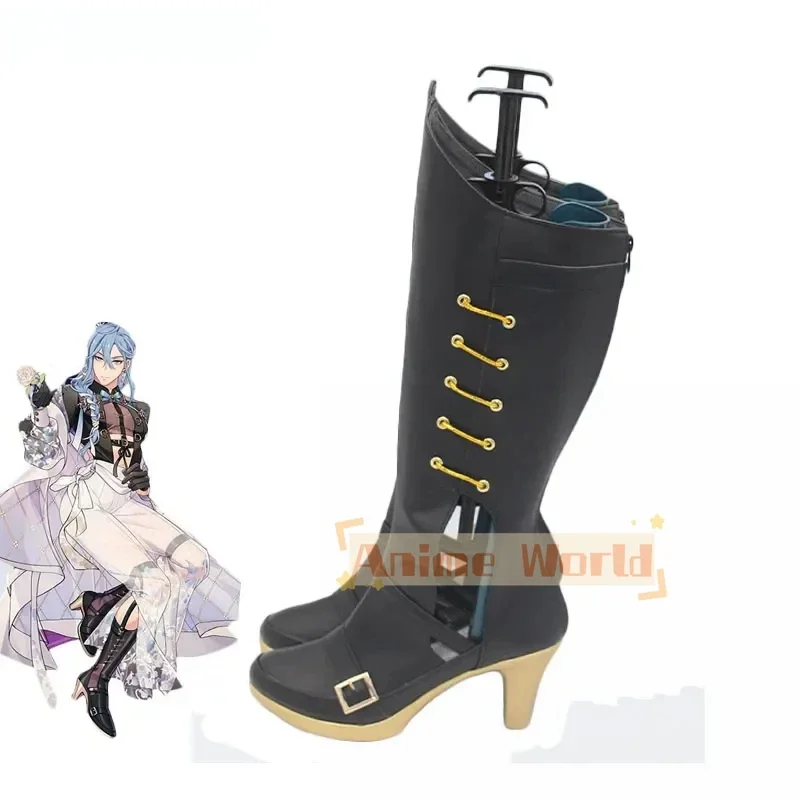 Gioco Nu Carnival Edmond Scarpe Cosplay Tacco alto Scarpe in pelle PU Stivali di carnevale di Halloween Cosplay Prop Realizzato su misura