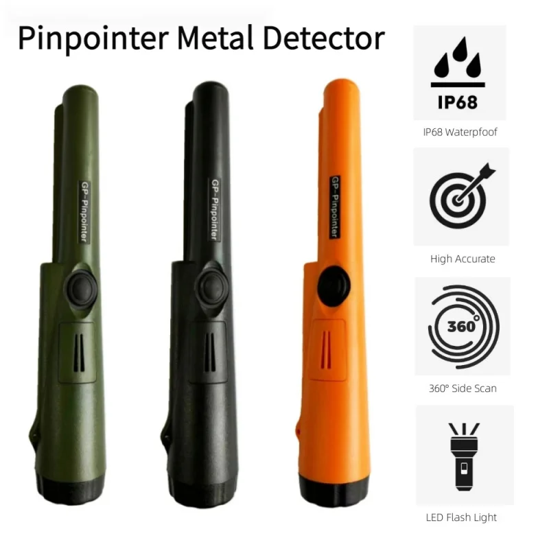 Detector de Metales Pinpointer GP puntero profesional 360 ° buscador de oro de mano Sonda de Cazador de tesoros con varillas de posición IP68 impermeable