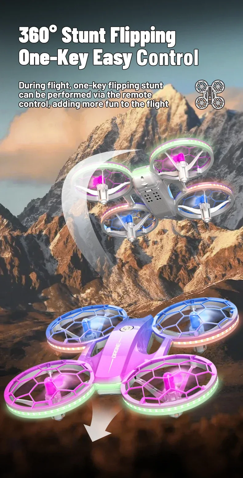 JJRC H127 RC Drone UFO Fall-Resistant Crash-Resistant Remote Control Helicopter UAV 360 Rotating Stunt Quadcopter Christmas Gift