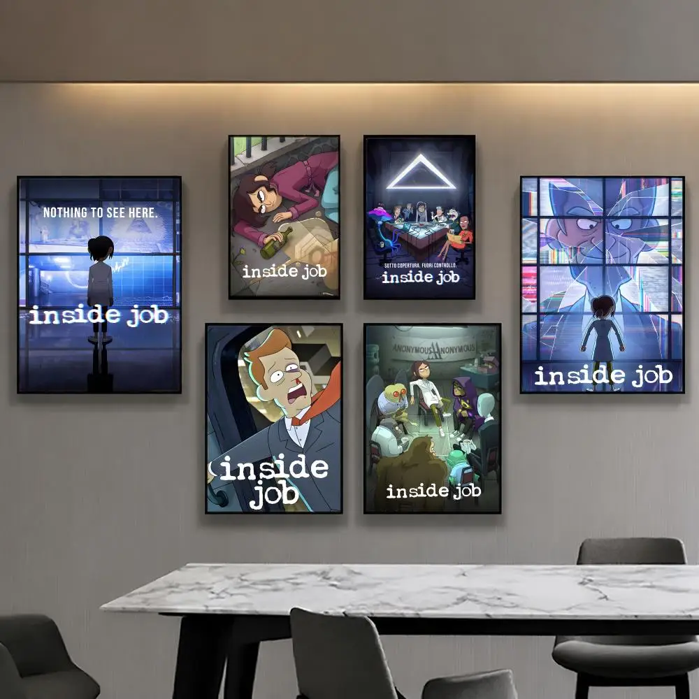 tv Inside Job Poster Posters Anime Room Decor Decoration Movie Backpack Wall Interior Music Wall Art