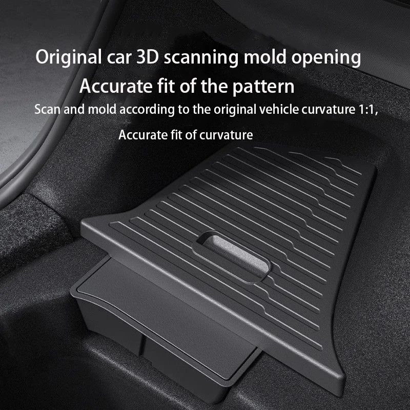 TPE Car Trunk Side Storage Box for Tesla Model Y Juniper 2025+ Trunk Organizer Cover Pad Divider Storage Space Decoration Parts