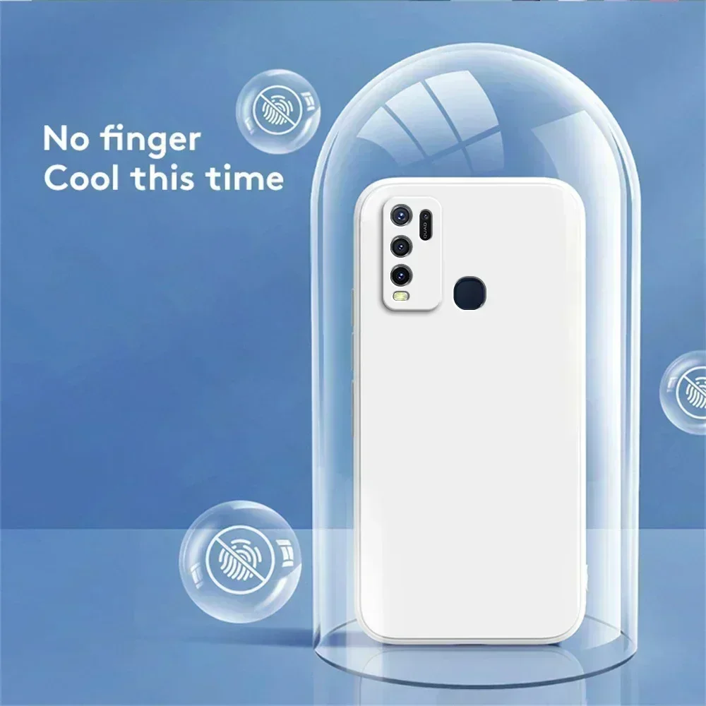 High Qualtiy Case for VIVO Y30 Y50 Camera Protection Square Liquid Silicone Soft Shockproof Luxury Original Cover Funda Carcasas