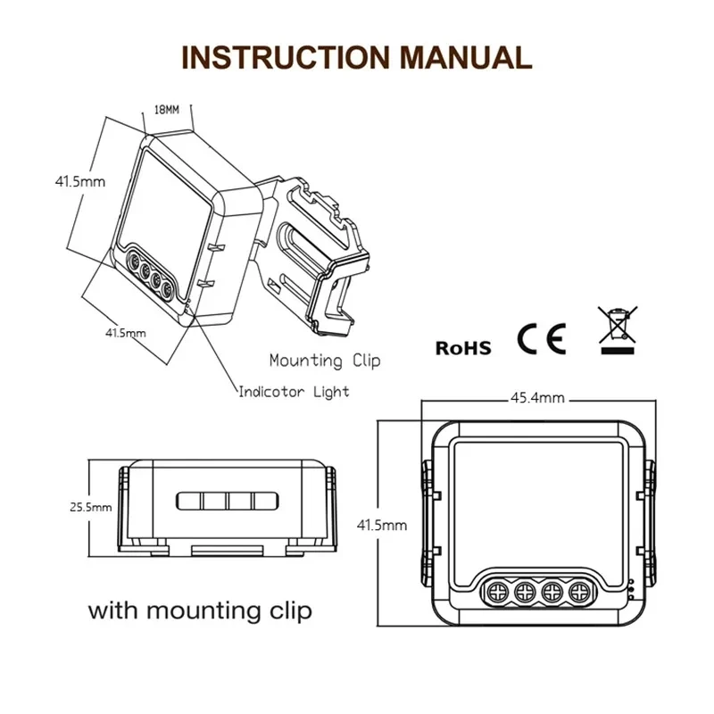 Tuya Smart ZigBee/Wifi Switch Module No Neutral Wire Required Smart Home DIY Light Breaker Works with Alexa Google Home