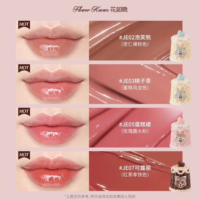 FLOWER KNOWS THE SWEETIE BEAR COLLECTION Coating Lip Jelly SOFT LIP STICK,Hydrating Gloss,Moisturizing Tint,Shine & Glow Finish