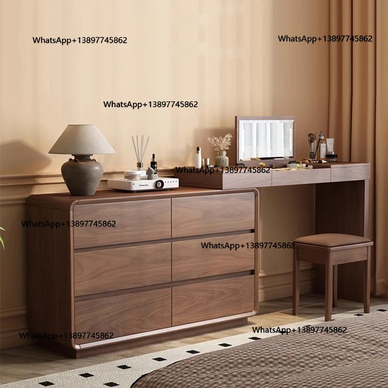 Peiqi الخشب غرفة نوم الغرور الجدول أدراج تخزين المحمول الفاخرة النساء الحديثة خلع الملابس الجدول المنظم Penteadeira الأثاث الصيني #1