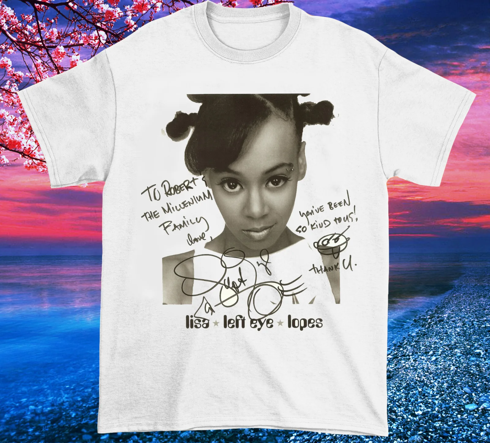 Lisa Lopes Lisa Left Eye Signature T Shirt Size S-4XL EE440