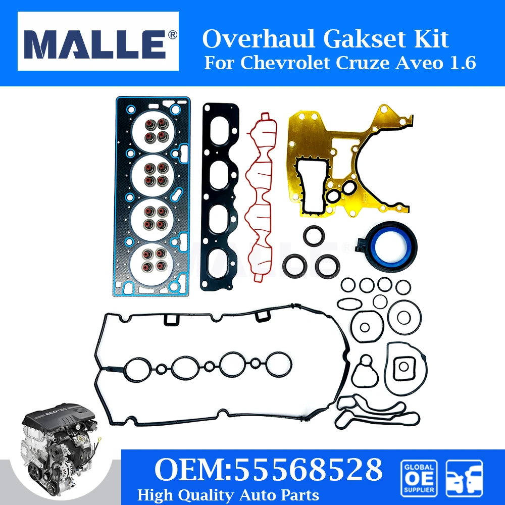 

1.6L Engine Overhaul Gasket Kit For Chevrolet Cruze Aveo Trax Opel Astra Insignia 1.6 Full Rebuild Set Car Accessories 55568528