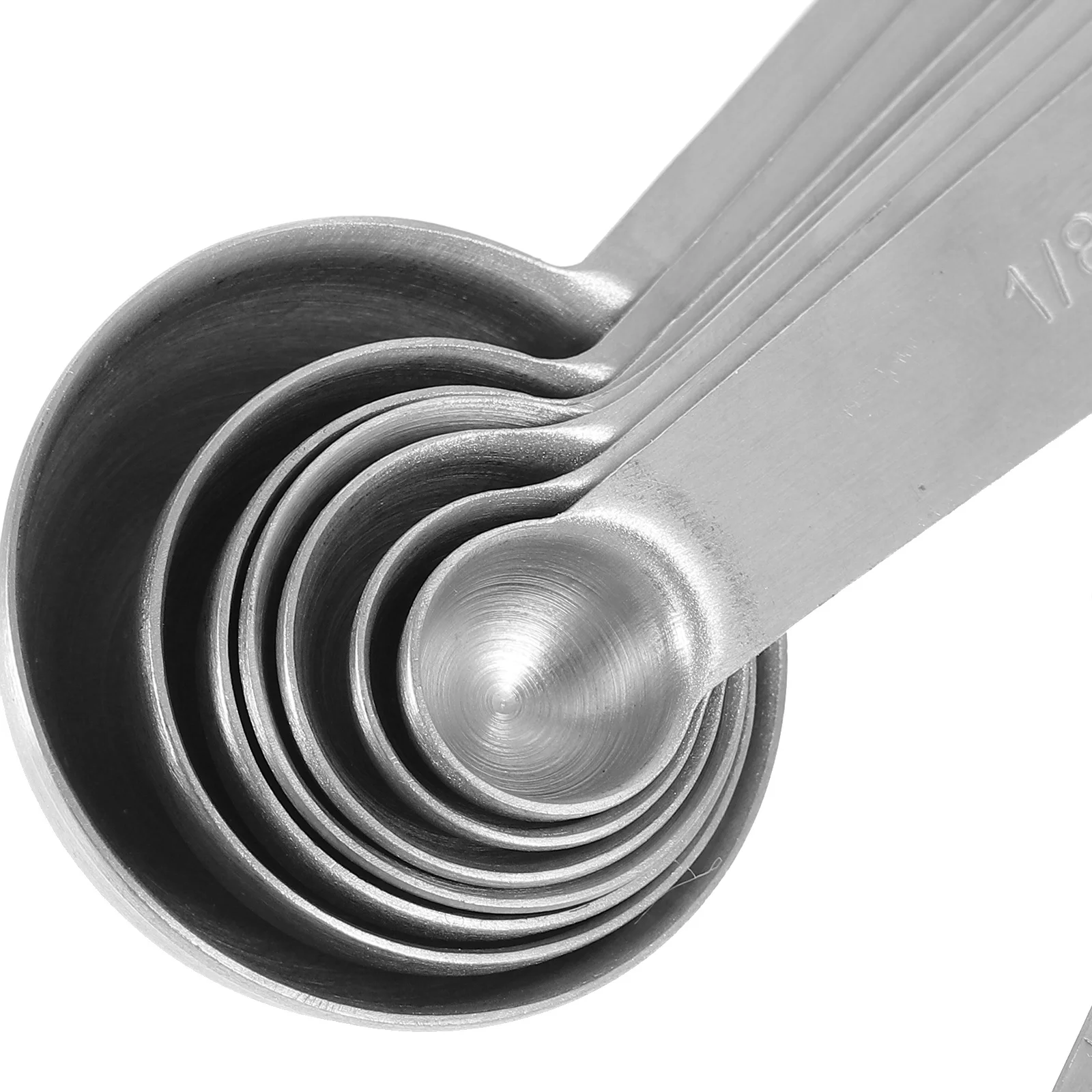 

8Pcs Stainless Steel Measuring Spoons Set Ergonomic Comfortable Grip Small Size Kitchen Baking Teaspoon Tablespoon Precise Spoon