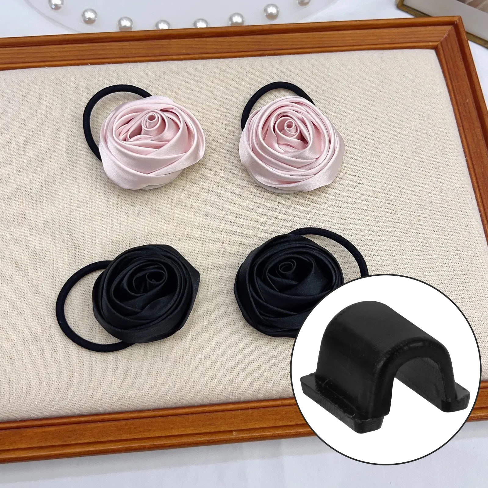 

50pcs Hair Rope Accessories for Girls Women Hair Ties Rubber Band Base Plastic Durable Diy Decor Buckle Set Soft Lightweight