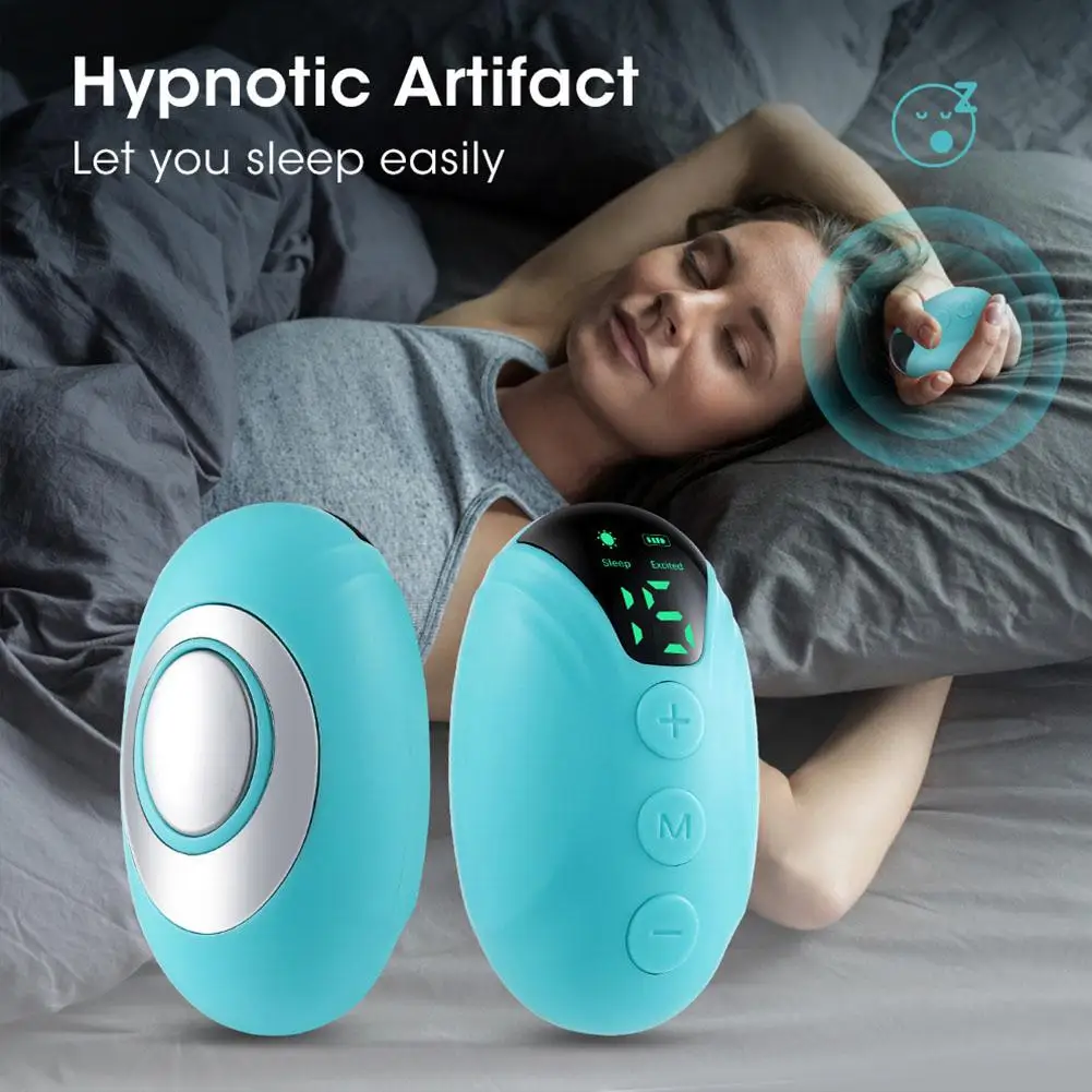 NEW Handheld Sleep Aid Micro-Current EMS Pulse Device Relief Hypnosis Stress Mental Relax Eliminate Anxiety Insomnia Pressu V2E1