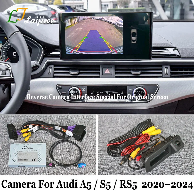 For Audi A5 S5 B9 8W Facelift 2020 2021 2022 2023 2024 Original 10.1 inch Screen Plug and Play HD Front Rear View Parking Camera