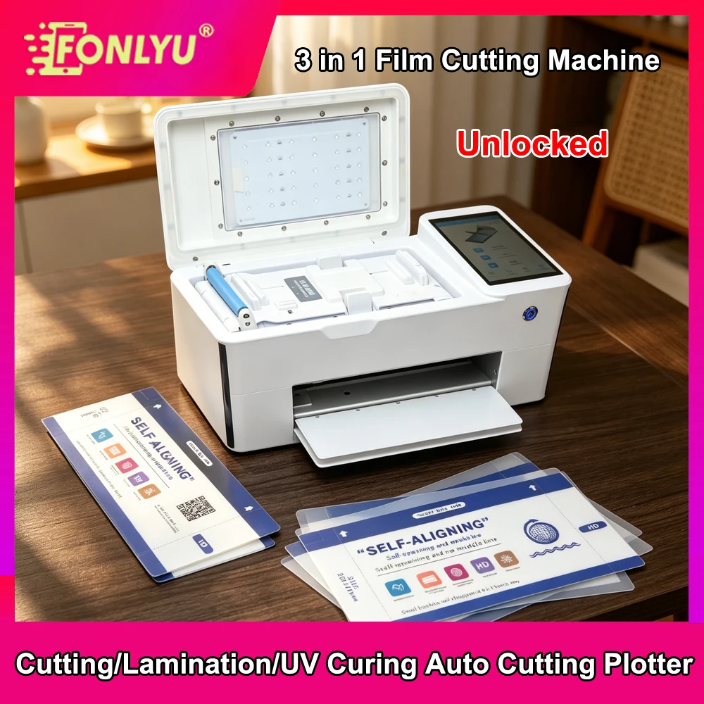 FONLYU C3 Mix Ultra Unlocked Free Cutting & Laminating 2-in-1 Machine Auto-positioning for Film Lamination with Various Film