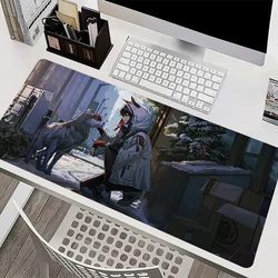900x400 Mouse Pad Office PC Anime Arknights Texas Gaming Accessories Keyboard Mousepad Laptop Extended Desk Mat XXL Carpet
