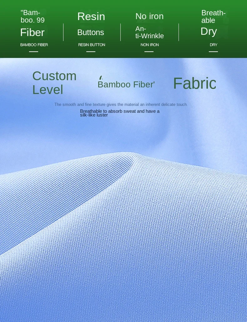Plus 8XL 7XL 6XL 5XL Bambusfaser-Hemden für Herren Langarm Frühling Knitterfrei Formell Weich Lässig Gestreift Business Gesellschafts-Hemd – Detail 5