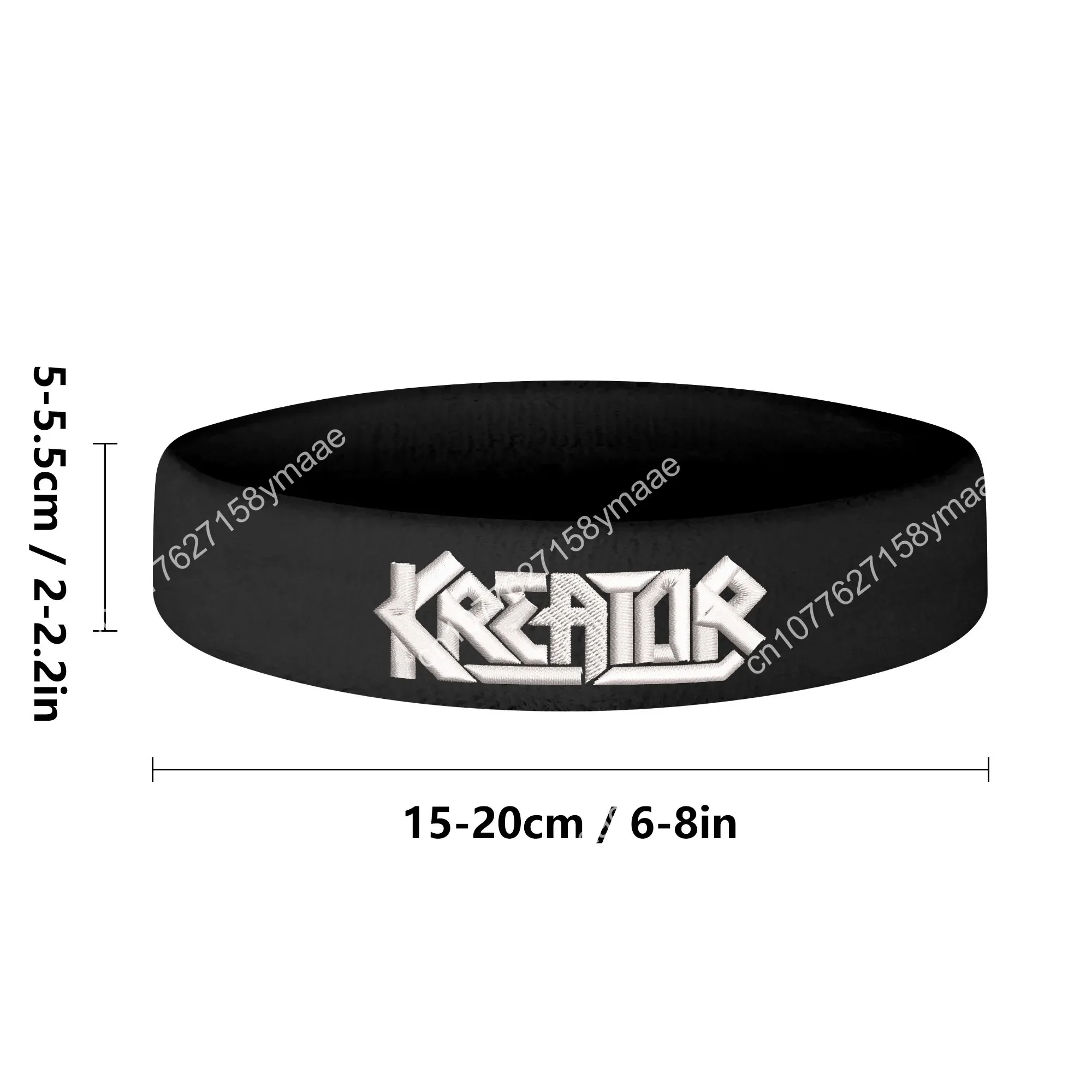 Kreator Band Embroidered Sports Headband Mens Womens Sweatband Bandana Fitness Sweat Absorb Band DIY Name & Team Name & Colors