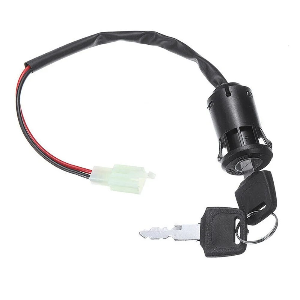 Moped Ignition Key Switch 2 Wire 28mm Hole ATV Dirt Bike Accessory Electric Motorcycle Go-Kart On/Off Tool Durable