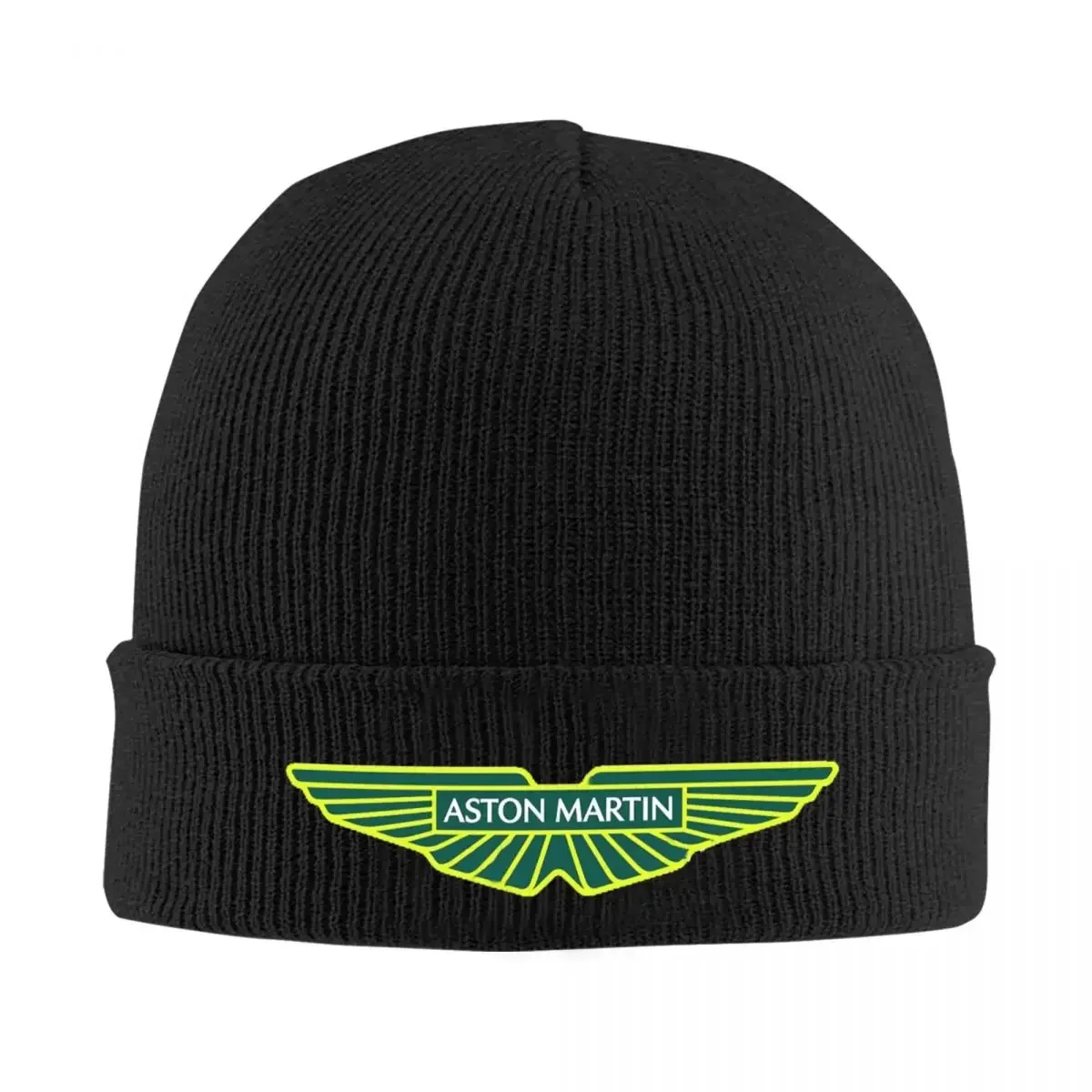 Aston Martin F1 Warm Knitted Cap Hip Hop Bonnet Hat Autumn Winter Outdoor Beanies Hats for Unisex Adult