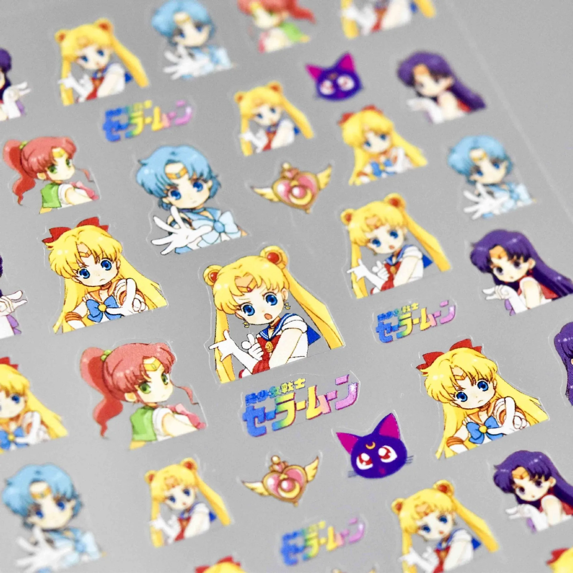 1 Stück Neue 5D Sailor Moon Nagelaufkleber Tsukino Usagi Luna Selbstklebende Nagelkunst-Accessoires Kawaii Mizuno Ami Nagelteile – Detail 2