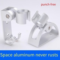Space Aluminum Bracket Fixed Seat Handheld Showerhead Adjustable Base Hanging Seat Showerhead  Bracket Bathroom Accessories