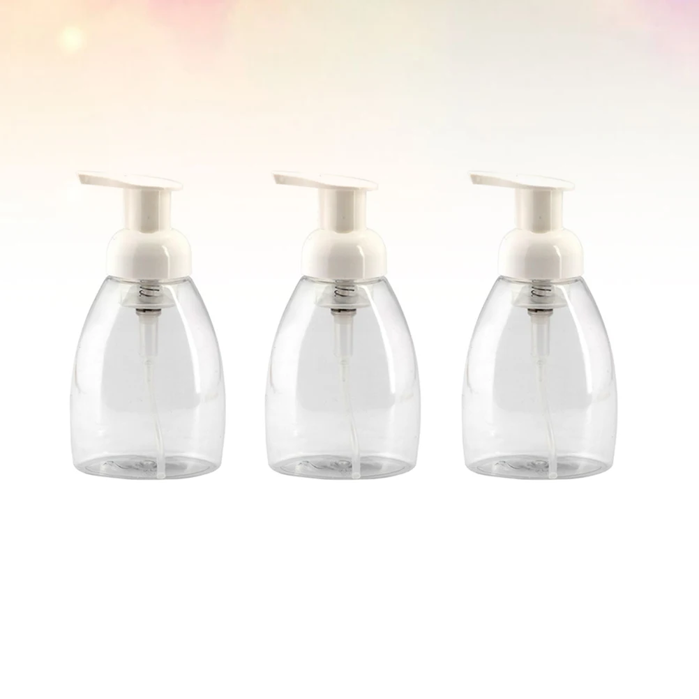 

3 Pcs Travel Lotion Bottle Shampoo Dispenser Portable Cosmetics Container Emulsion Foaming Plastic Pump