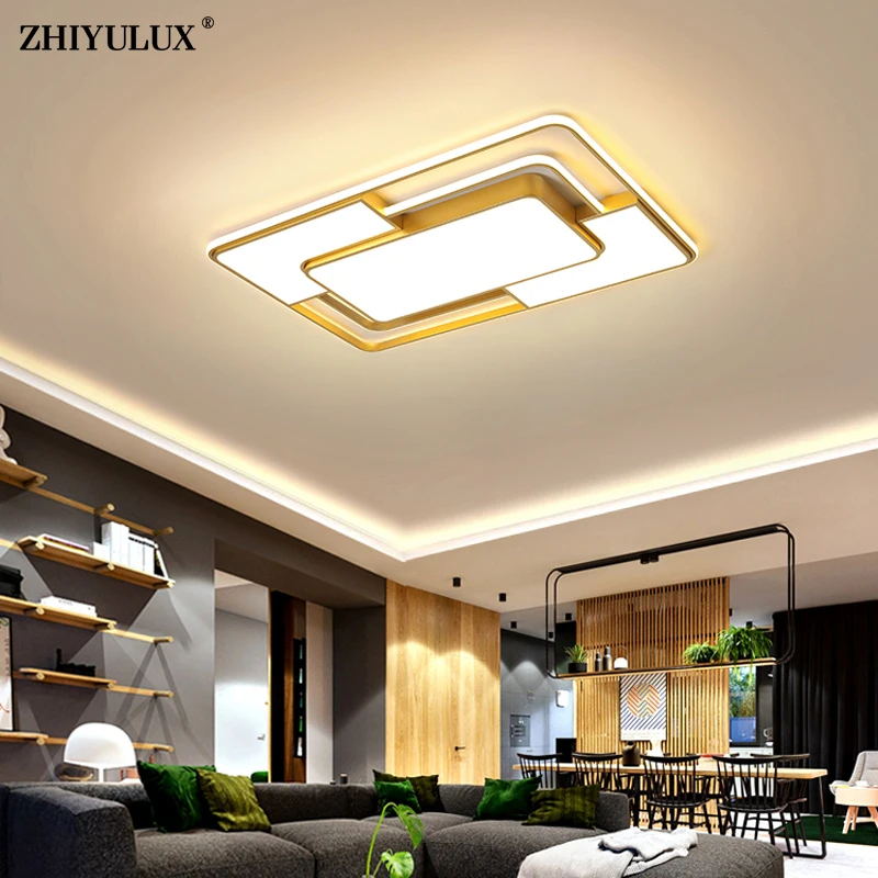 Remote Dimming Round Square New Modern LED Chandelier Lights Dining Living Room Kitchen Aisle Flats Hall Lamps Indoor Lighting