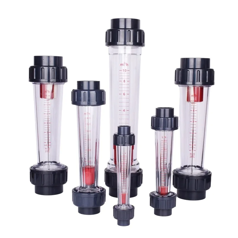 Short LZS-15/25/32/40/50  60 100 160 250 400 600 1000 LPH Plastic Piping Liquid Float Flowmeter Water Flow Meter Rotameter