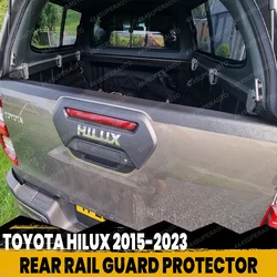 Tailgate Cover for Toyota Hilux REVO 2015- 2023 Tailgate Protector Truck Rail Guard Cap ABS Rear Tail Gate Cover No Drilling