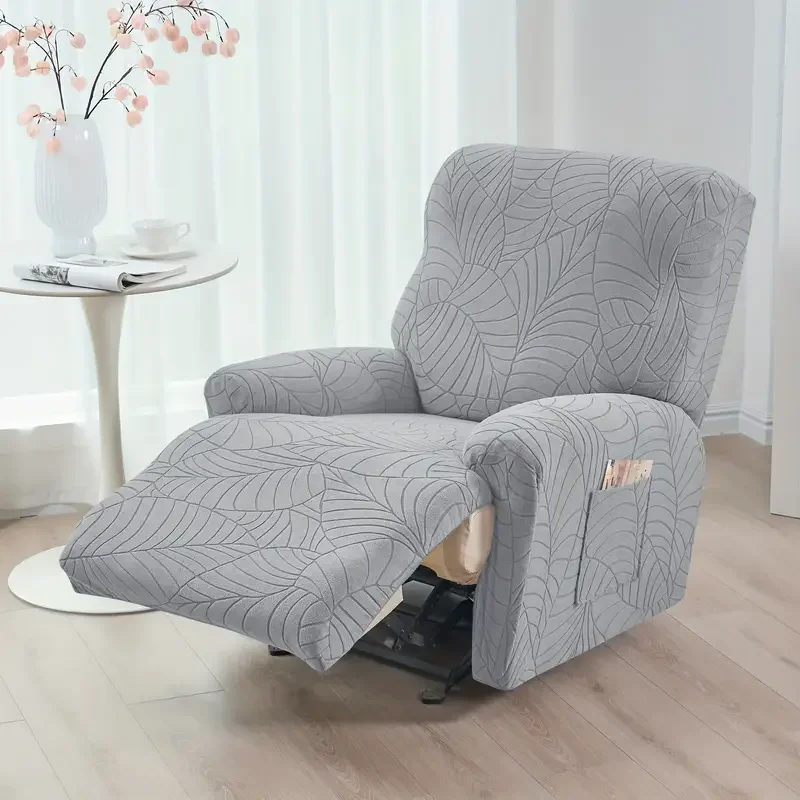 Jacquard Split Recliner Sofabezüge Elastic Stretch Relax Sesselbezug Rutschfeste Liege Einzelsofa Schonbezüge Wohnzimmer – Detail 9