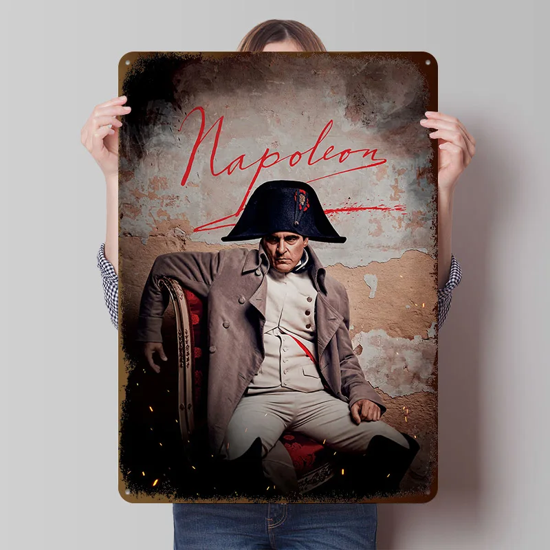 Napoleon-Poster Individualisierte Vintage-Metallschilder Wandkunst Retro-Blechschild für Bürodekoration Männerhöhle-Dekoration Gaming-Zimmer