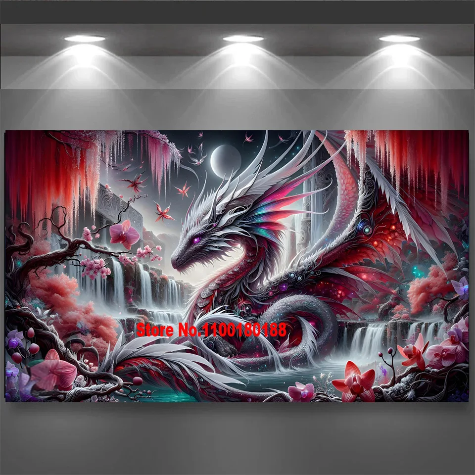 

Удивительный загадочный красный дракон, сделай сам, алмазная живопись, новинка 20225, ювелирные изделия, вышивка крестиком, алмазная живопись, наборы мозаики для декора гостиной