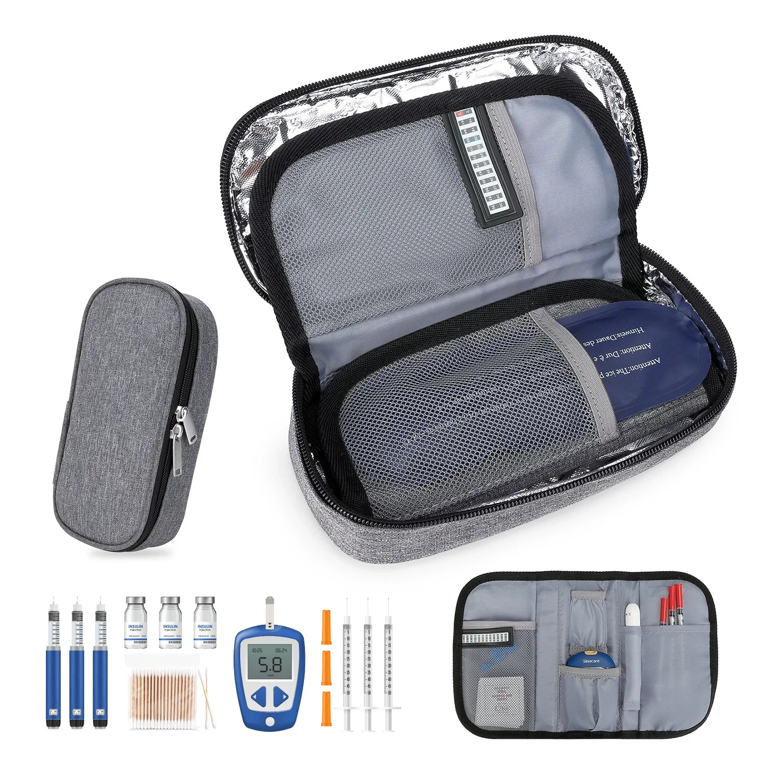 Waterproof Insulin Cooling Bag Refrigerated Thermal Insulated Liner Insulin Cooler Travel Case Dust-proof Wear-resistant