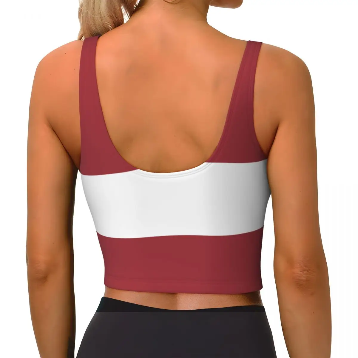 Sports Bra Women Running Yoga Clothes Vest Latvia Flag Gathering Fitness Vest