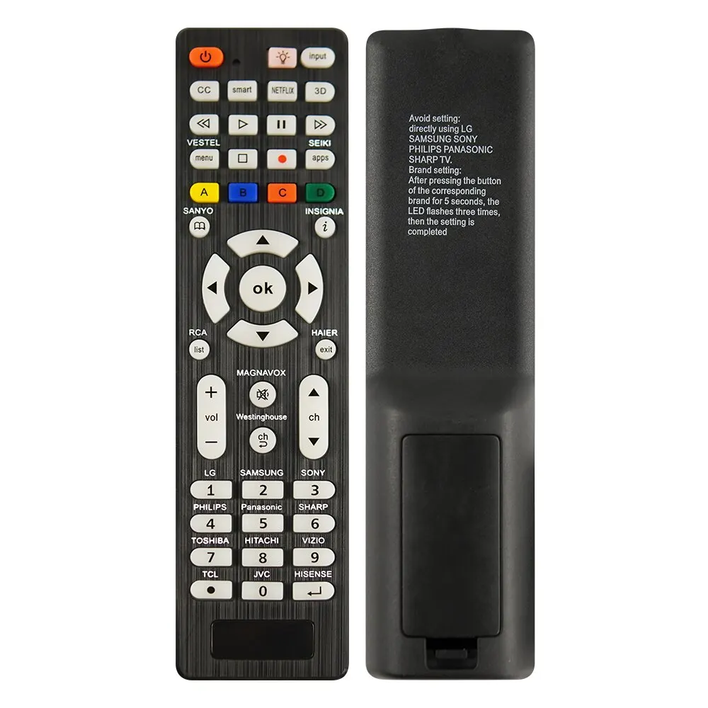 RCG008 Replacement Universal Remote Control for LG For Sony for Samsung for Panasonic ForToshiba For Philips with Light