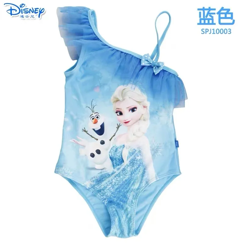 طفل رضيع فتاة ملابس السباحة الكرتون المجمدة إلسا طباعة قطعة واحدة داخلية ملابس فتاة ملابس السباحة طفل ملابس الشاطئ ثوب السباحة #1