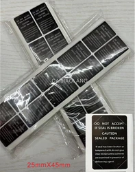 100pcs/lot batch universal mobile phone sealed label sticker 25mmX45mm black
