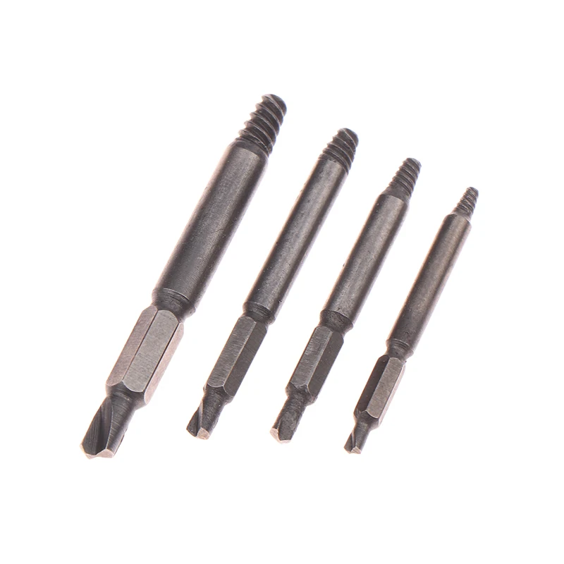 4Pcs/Set Mini Screw Out Premium Broken Damaged Bolt Remover Drill Bit Chrome Vanadium Steel Double Head