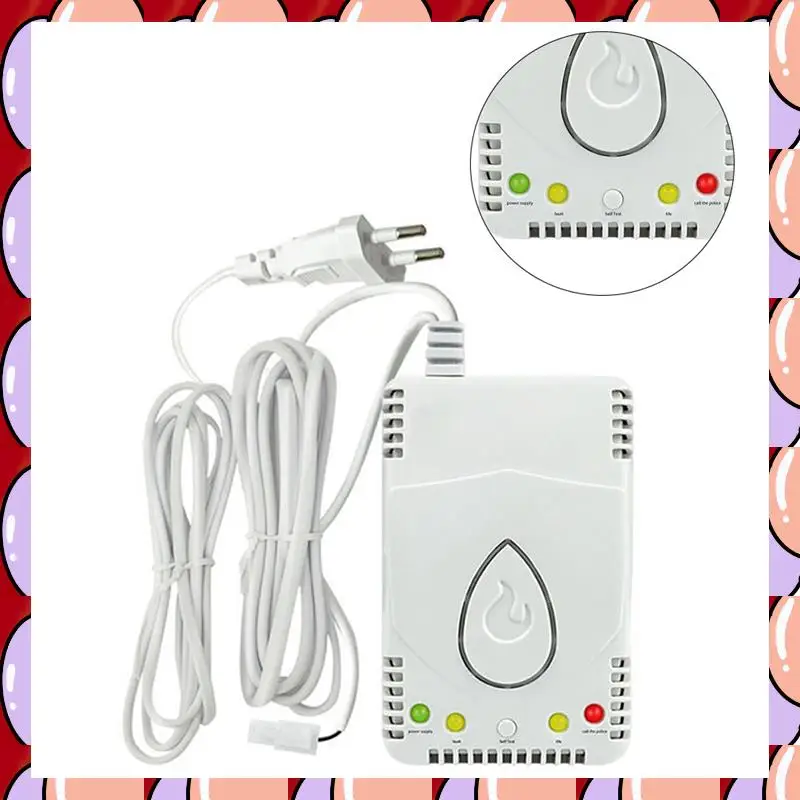 A72Z Natural Gas Detector Combustible Alarm 70Db Alarm For Methane Propane LNG Ideal For Home And Kitchen Safety EU Plug