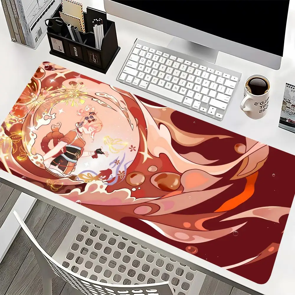 

Genshin Impact Mouse Pad Gaming Mousepad Abstract Large 800x400x2mm MouseMat Gamer XXL Mause Carpet PC Desk