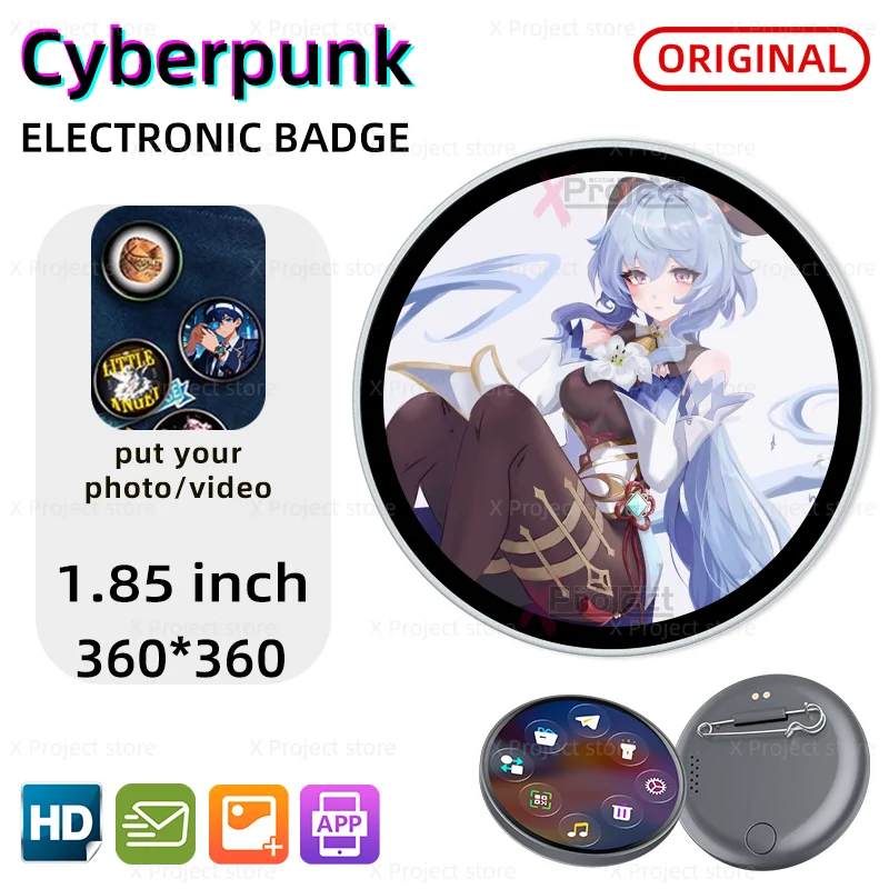 

Anime Fans Merchandise Touch Screen Electronic Display Outdoor Small Pendant Fashionable Badge Home Decor Digital Show Screen