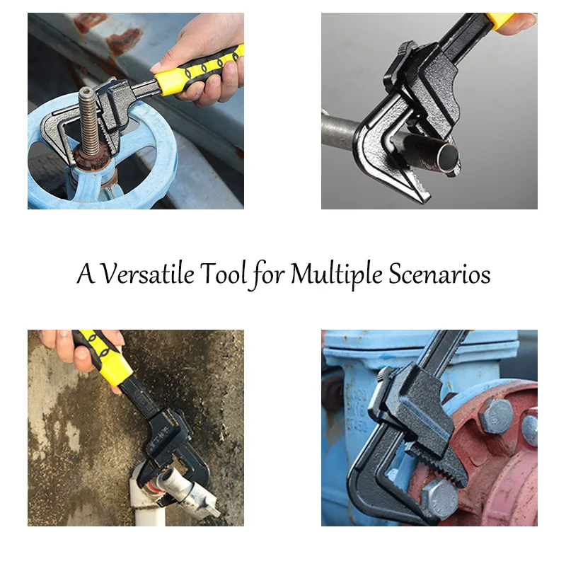 Adjustable F-type Manual Wrench Multifunctional Adjustable Wrench Large Opening Manual Tool Maintenance Professional Wrench