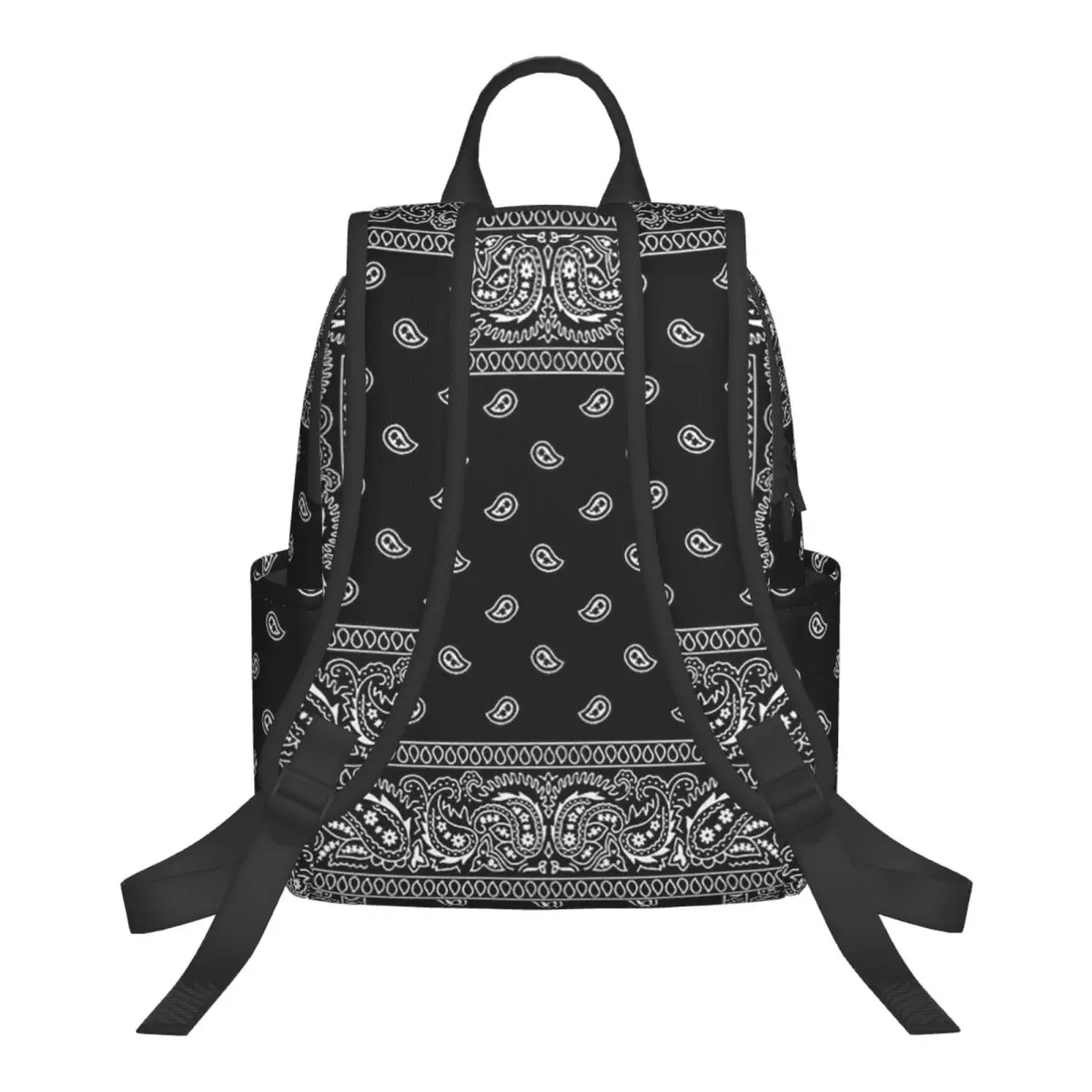 Colorful Paisley Black Pattern Student Backpack School Bag Hiking Travel Daypack for Boys Girls Bookbag Shoulder Bags
